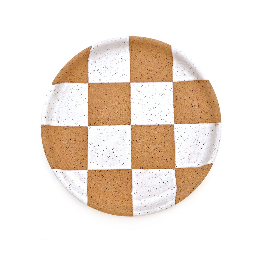 White Checkered Catch-All Dish