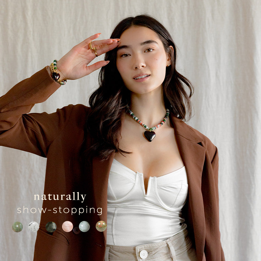 Bordeaux Necklace + Dublin Bracelet 🤎
