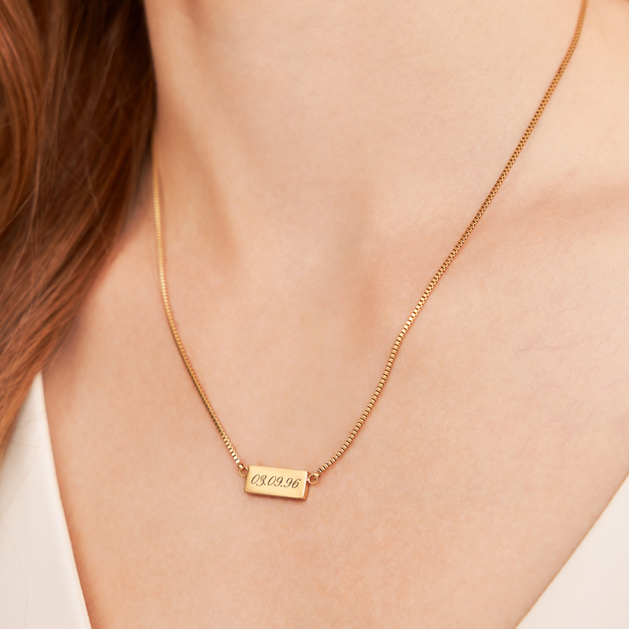 Engravable Bar Necklace