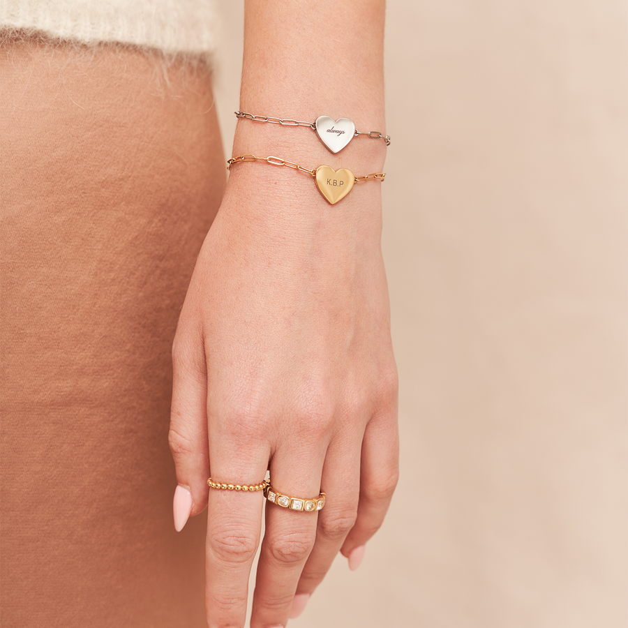 Engravable Heart Bracelet