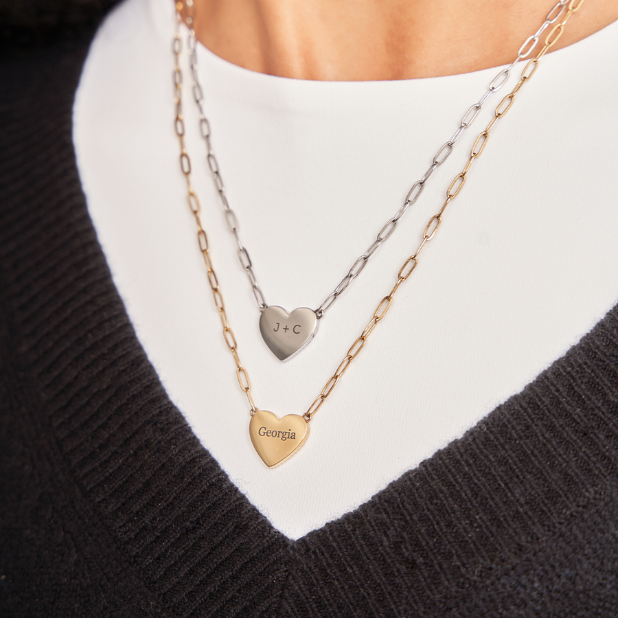 Engravable Heart Necklace