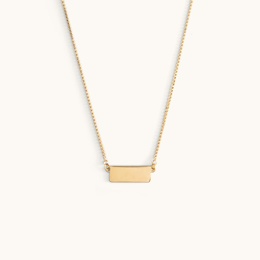 Engravable Bar Necklace