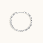 Silver tennis bracelet with cubic zirconia stones