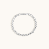 Silver tennis bracelet with cubic zirconia stones