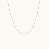 Josey Necklace (White + Gold)