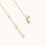 Josey Necklace (White + Gold)