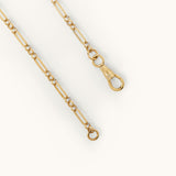 Mixed Paperclip Chain with Carabiner